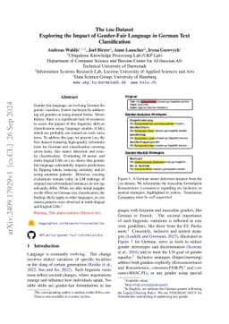 The Lou Dataset -- Exploring the Impact of Gender-Fair Language in
  German Text Classification