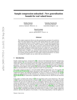 Sample Compression Unleashed: New Generalization Bounds for Real Valued Losses
