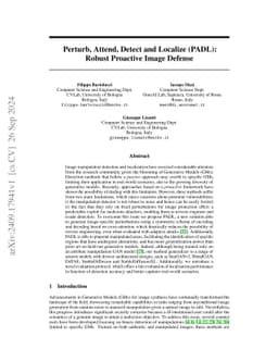 Perturb, Attend, Detect and Localize (PADL): Robust Proactive Image
  Defense