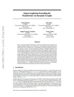 Supra-Laplacian Encoding for Transformer on Dynamic Graphs