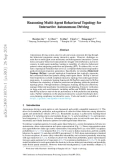 Reasoning Multi-Agent Behavioral Topology for Interactive Autonomous
  Driving