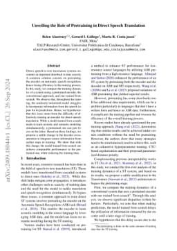 Unveiling the Role of Pretraining in Direct Speech Translation