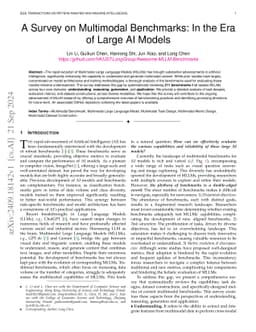 A Survey on Multimodal Benchmarks: In the Era of Large AI Models