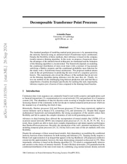 Decomposable Transformer Point Processes