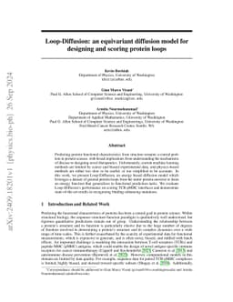 Loop-Diffusion: an equivariant diffusion model for designing and scoring
  protein loops
