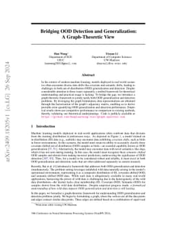 Bridging OOD Detection and Generalization: A Graph-Theoretic View