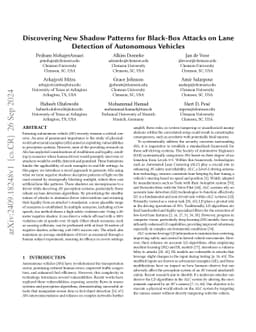 Discovering New Shadow Patterns for Black-Box Attacks on Lane Detection
  of Autonomous Vehicles