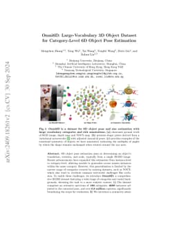 Omni6D: Large-Vocabulary 3D Object Dataset for Category-Level 6D Object Pose Estimation