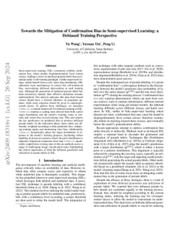 Towards the Mitigation of Confirmation Bias in Semi-supervised Learning:
  a Debiased Training Perspective