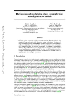 Harnessing and modulating chaos to sample from neural generative models