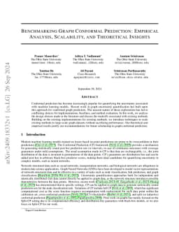 Benchmarking Graph Conformal Prediction: Empirical Analysis,
  Scalability, and Theoretical Insights