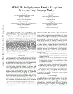 AER-LLM: Ambiguity-aware Emotion Recognition Leveraging Large Language Models