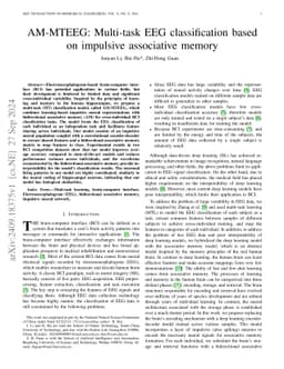 AM-MTEEG: Multi-task EEG classification based on impulsive associative
  memory