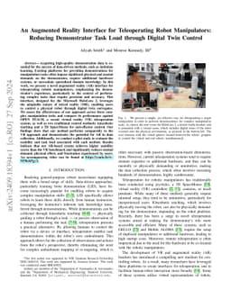 An Augmented Reality Interface for Teleoperating Robot Manipulators