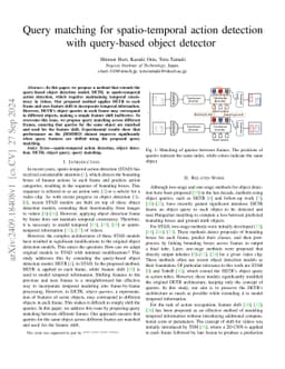 Query matching for spatio-temporal action detection with query-based
  object detector