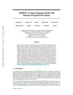 SciDFM: A Large Language Model with Mixture-of-Experts for Science