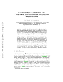 VickreyFeedback: Cost-efficient Data Construction for Reinforcement
  Learning from Human Feedback
