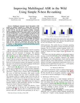 Improving Multilingual ASR in the Wild Using Simple N-best Re-ranking