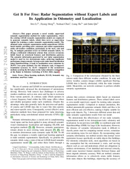 Get It For Free: Radar Segmentation without Expert Labels and Its
  Application in Odometry and Localization