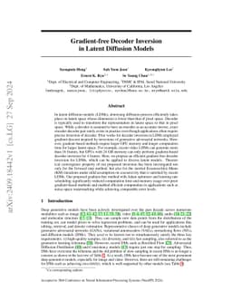 Gradient-free Decoder Inversion in Latent Diffusion Models