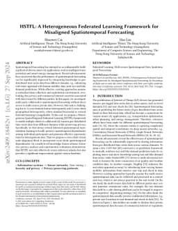 HSTFL: A Heterogeneous Federated Learning Framework for Misaligned
  Spatiotemporal Forecasting