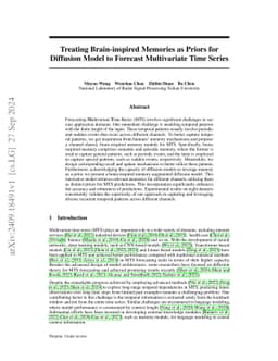 Treating Brain-inspired Memories as Priors for Diffusion Model to
  Forecast Multivariate Time Series
