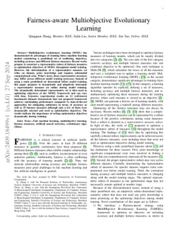 Fairness-aware Multiobjective Evolutionary Learning