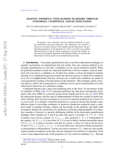 Adaptive inference with random ellipsoids through Conformal Conditional
  Linear Expectation