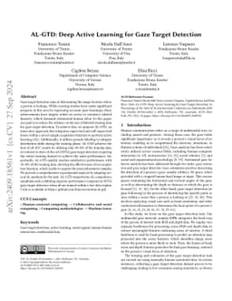 AL-GTD: Deep Active Learning for Gaze Target Detection