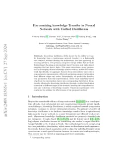Harmonizing knowledge Transfer in Neural Network with Unified
  Distillation