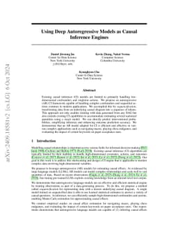 Using Deep Autoregressive Models as Causal Inference Engines
