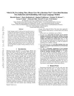 "Oh LLM, I'm Asking Thee, Please Give Me a Decision Tree": Zero-Shot
  Decision Tree Induction and Embedding with Large Language Models