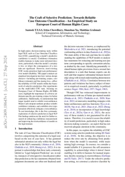 The Craft of Selective Prediction: Towards Reliable Case Outcome
  Classification -- An Empirical Study on European Court of Human Rights Cases