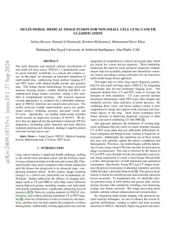 Multi-modal Medical Image Fusion For Non-Small Cell Lung Cancer
  Classification