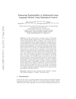 Enhancing Explainability in Multimodal Large Language Models Using
  Ontological Context