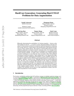 HardCore Generation: Generating Hard UNSAT Problems for Data
  Augmentation