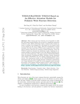 YOLOv8-ResCBAM: YOLOv8 Based on An Effective Attention Module for
  Pediatric Wrist Fracture Detection