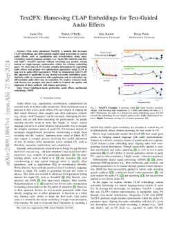 Text2FX: Harnessing CLAP Embeddings for Text-Guided Audio Effects