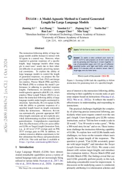 Ruler: A Model-Agnostic Method to Control Generated Length for Large
  Language Models