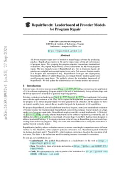 RepairBench: Leaderboard of Frontier Models for Program Repair