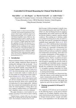 Controlled LLM-based Reasoning for Clinical Trial Retrieval