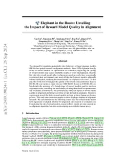 Elephant in the Room: Unveiling the Impact of Reward Model Quality in
  Alignment