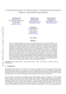A Systematisation of Knowledge: Connecting European Digital Identities
  with Web3