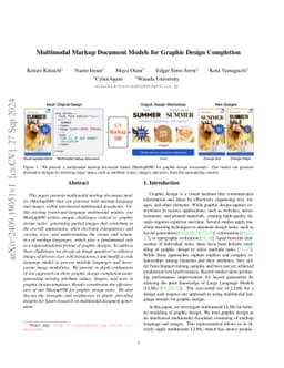 Multimodal Markup Document Models for Graphic Design Completion