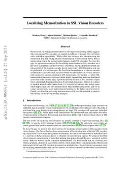 Localizing Memorization in SSL Vision Encoders