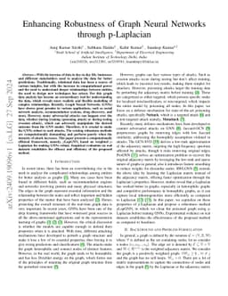 Enhancing Robustness of Graph Neural Networks through p-Laplacian