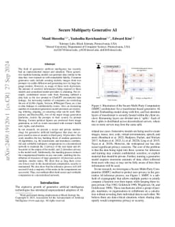 Secure Multiparty Generative AI