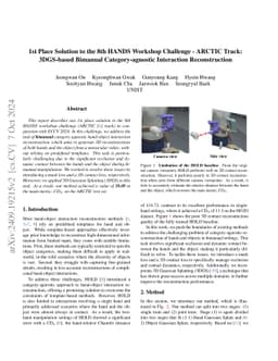 1st Place Solution to the 8th HANDS Workshop Challenge -- ARCTIC Track:
  3DGS-based Bimanual Category-agnostic Interaction Reconstruction