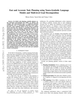 Fast and Accurate Task Planning using Neuro-Symbolic Language Models and Multi-level Goal Decomposition