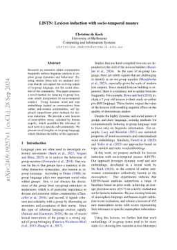 Inducing lexicons of in-group language with socio-temporal context